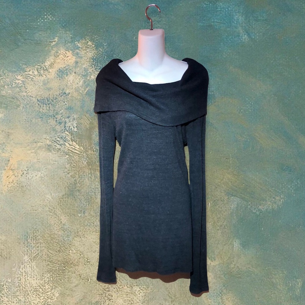Three Dots Cowl Neck Sweater Tunic